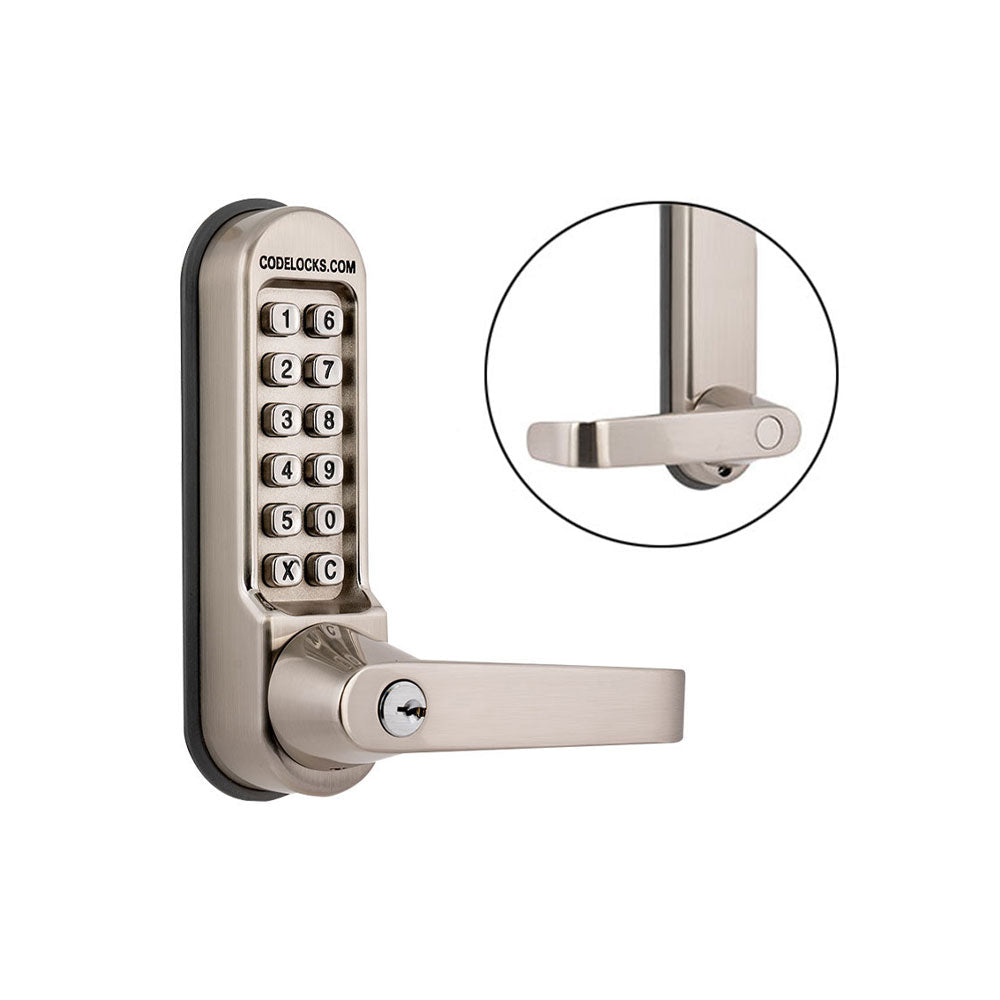 Codelocks CL510 Heavy Duty Tubular Mortise Lock with Key Override