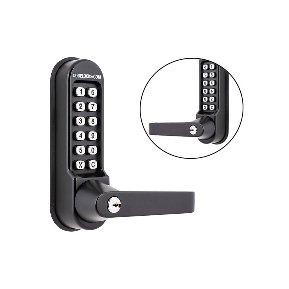 Codelocks CL515 Heavy Duty Tubular Mortise Lock Back to Back with Key Override and Code Free