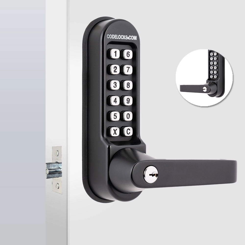 Codelocks CL515 Heavy Duty Tubular Mortise Lock Back to Back with Key Override and Code Free