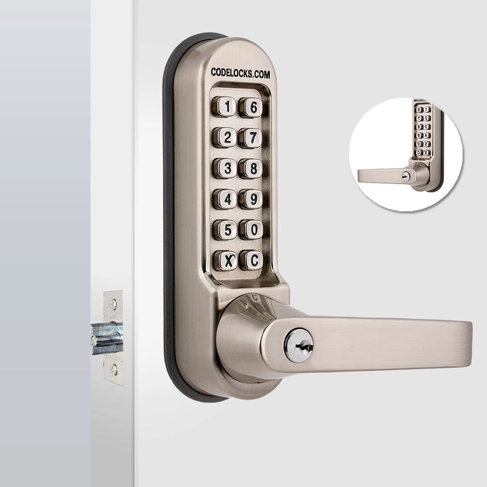 Codelocks CL515 Heavy Duty Tubular Mortise Lock Back to Back with Key Override and Code Free