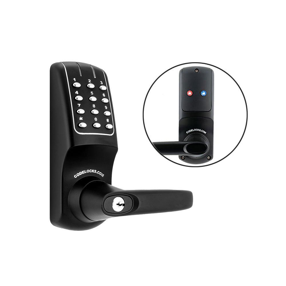 Codelocks CL5210 Electronic, Heavy Duty Tubular Mortise Lock with DND (Do Not Disturb) System for High Traffic Applications, Grade 2