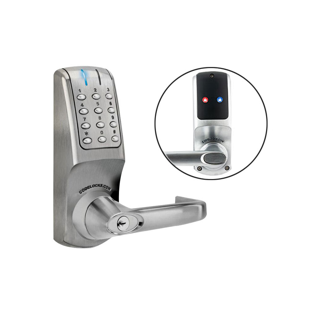 Codelocks CL5210 Electronic, Heavy Duty Tubular Mortise Lock with DND (Do Not Disturb) System for High Traffic Applications, Grade 2