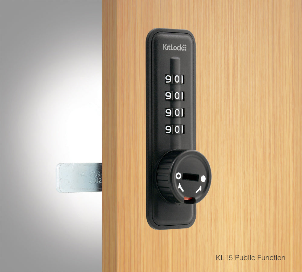 Codelocks KL15 Black Mechanical Optional Function KitLock with Optional Handing