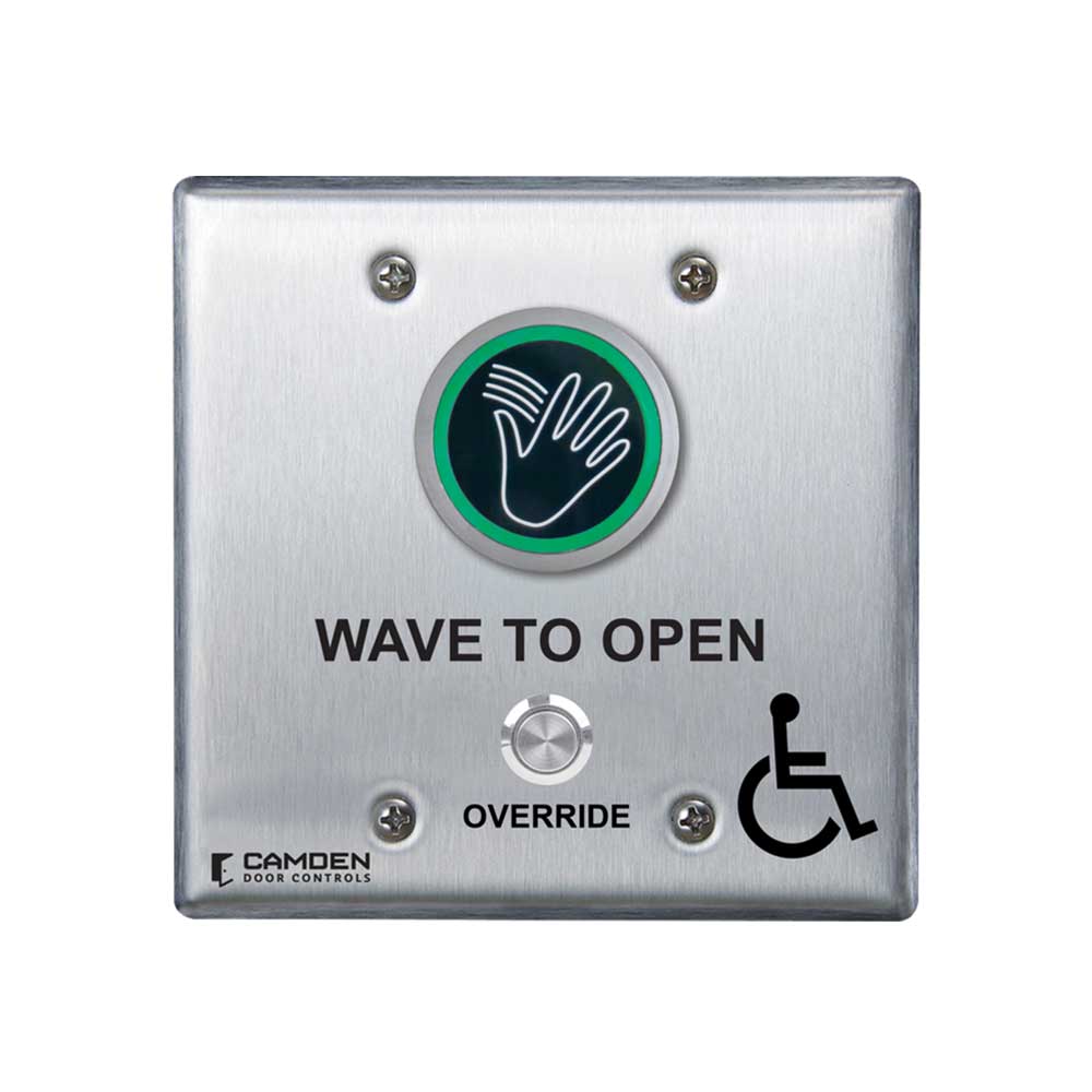 Camden - CM-241M - ValueWave+ Microwave Hands-Free Touchless Switch with Override - Red/Green LED