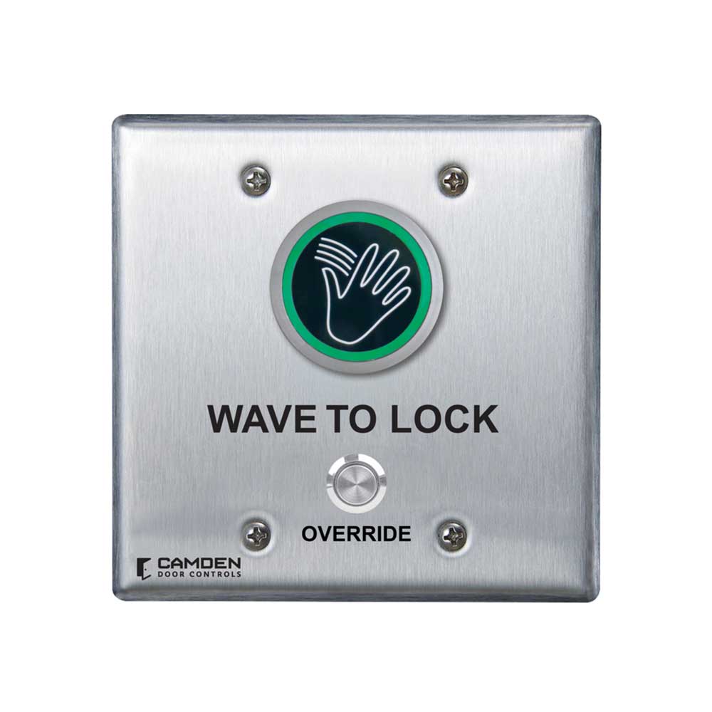 Camden - CM-241M - ValueWave+ Microwave Hands-Free Touchless Switch with Override - Red/Green LED
