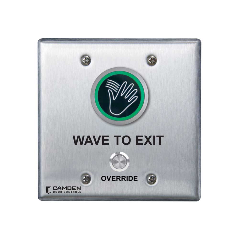 Camden - CM-241M - ValueWave+ Microwave Hands-Free Touchless Switch with Override - Red/Green LED