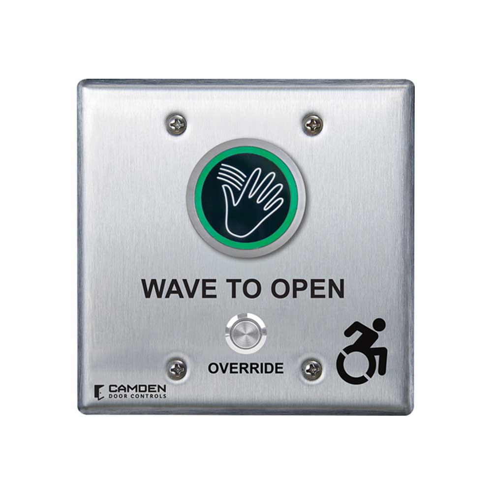 Camden - CM-241M - ValueWave+ Microwave Hands-Free Touchless Switch with Override - Red/Green LED