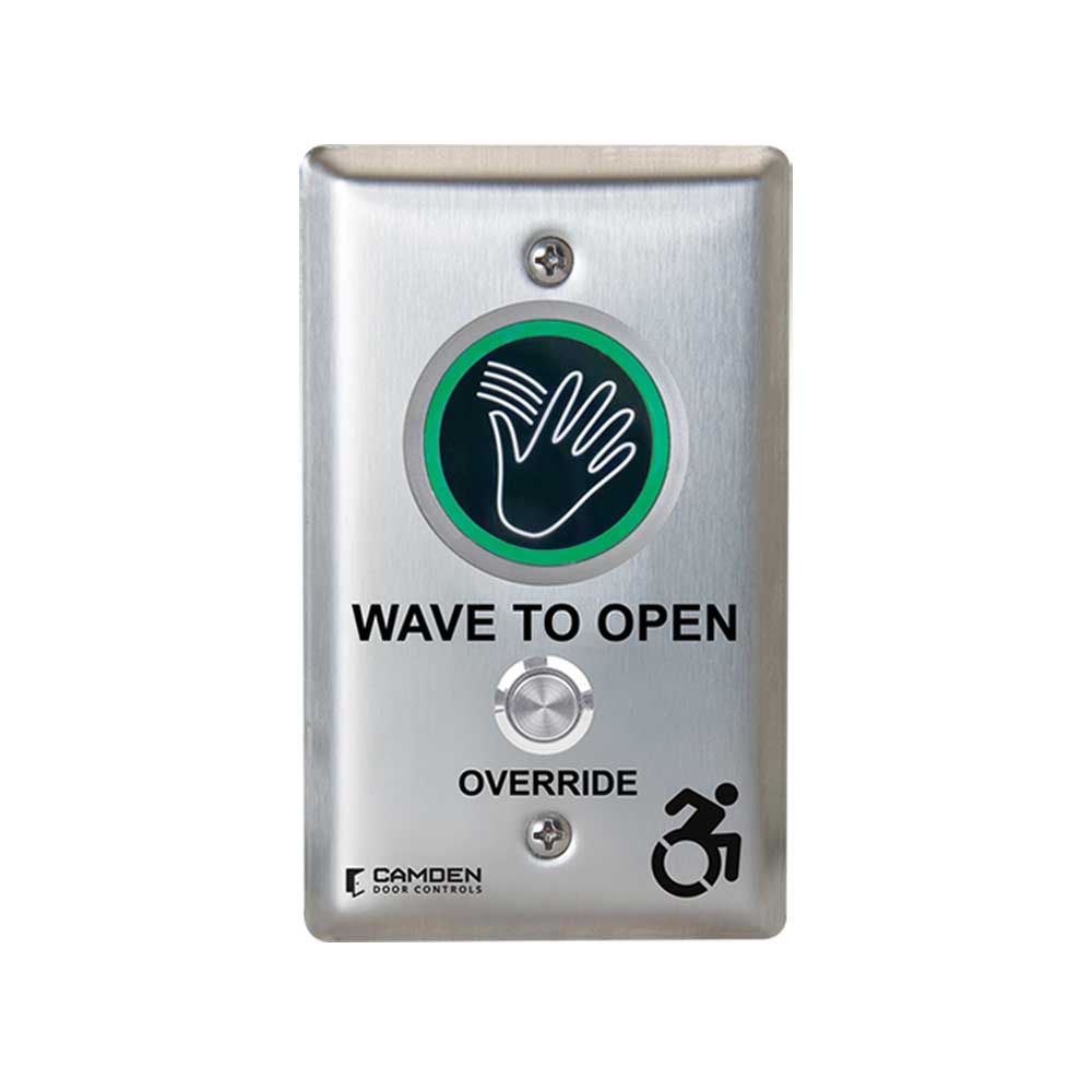 Camden - CM-241M - ValueWave+ Microwave Hands-Free Touchless Switch with Override - Red/Green LED