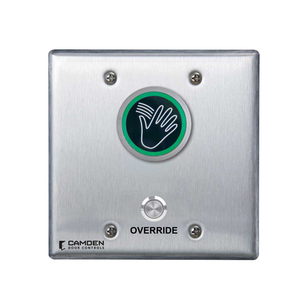 Camden - CM-241M - ValueWave+ Microwave Hands-Free Touchless Switch with Override - Red/Green LED