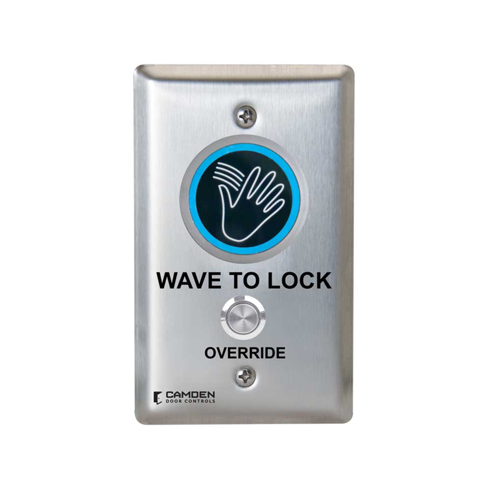 Camden - CM-242M - ValueWave+ Microwave Hands-Free Touchless Switch with Override - Blue/Green LED