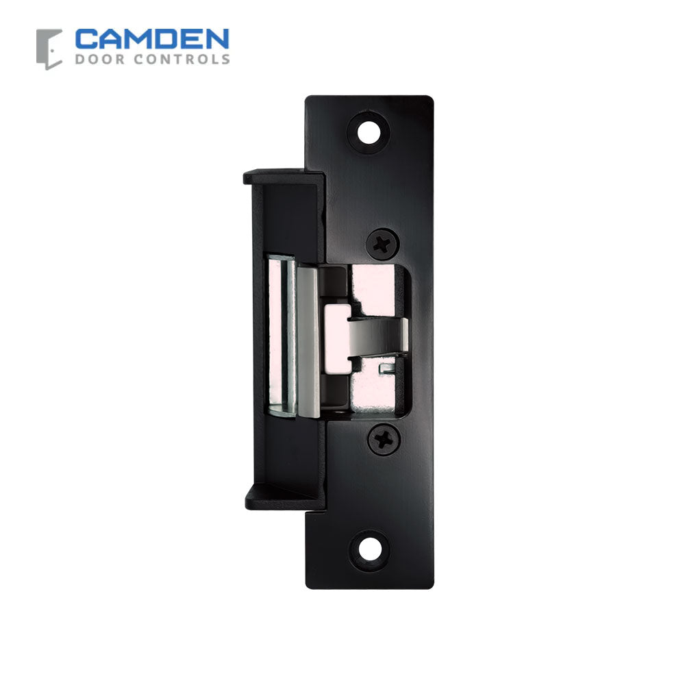 Camden CX-ED1079L-BK Low Profile ANSI Universal Electric Strike with Latch Monitoring - 1/2" to 5/8" Throw - Grade 1