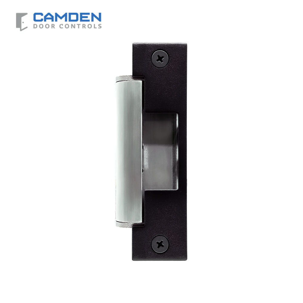 Camden CX-ED1689L-4-BK Low Profile Mortise Electric Strike for 1 Latch Monitor - 4 Black Faceplates - Grade 1