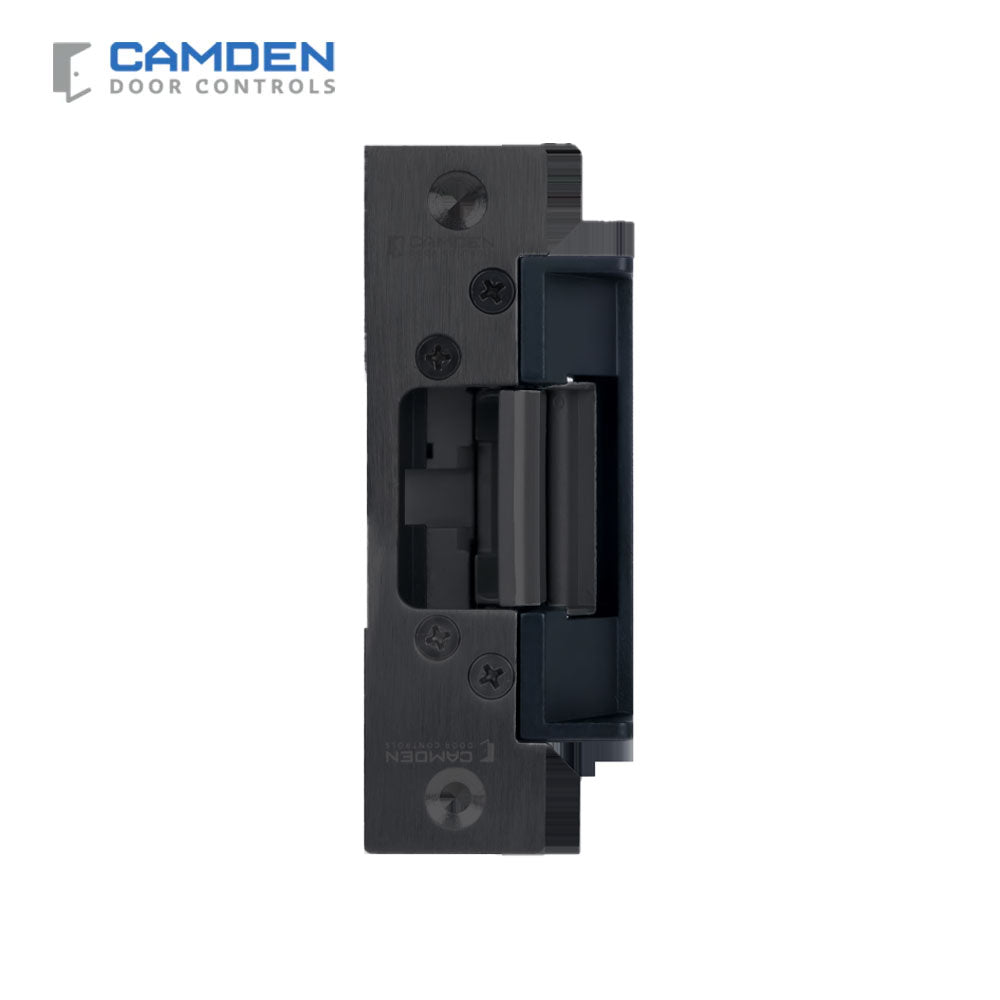 Camden - CX-ED1420-BK - Low Profile Universal Electric Strike for Cylindrical Locksets - Fail Safe/Fail Secure-Fire Rated - Grade 1 - US19 - Matte Black (622)