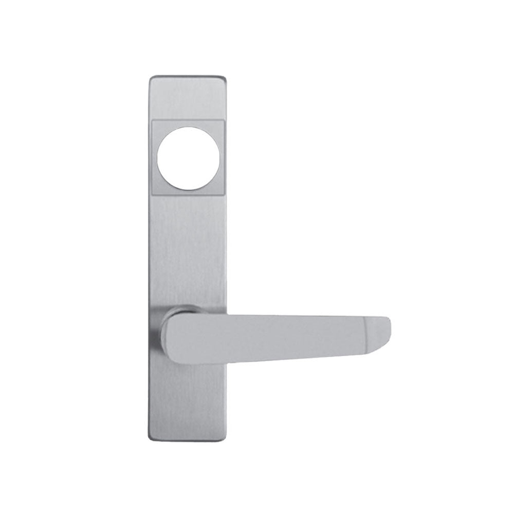 Detex - 09BN - Lever/Escutcheon Trim for Value Series Devices - S Lever - Less Mortise Cylinder - Nightlatch - Aluminum Painted