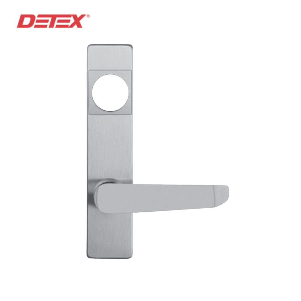 Detex - 09BN - Lever/Escutcheon Trim for Value Series Devices - S Lever - Less Mortise Cylinder - Nightlatch - Aluminum Painted