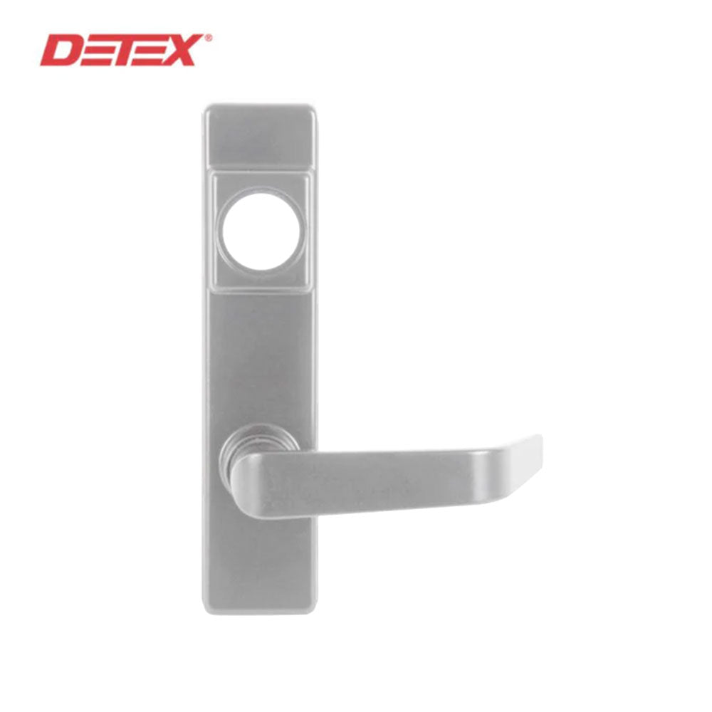 Detex - 09BN - BN Lever Trim with Cylinder Hole - for Value Series Devices - Aluminum Painted