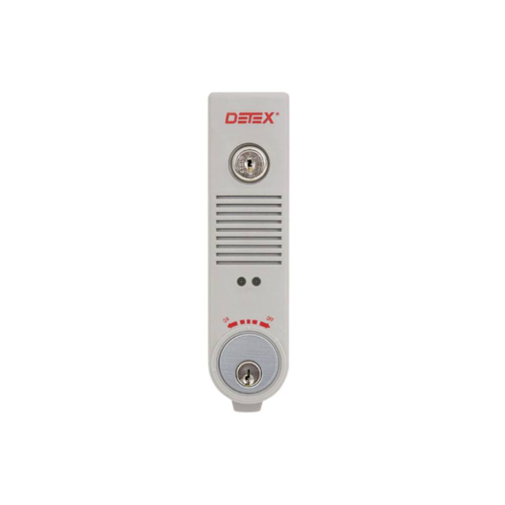 Detex - EAX-500-W-CYL-KD - Battery Powered Exit Alarm with Keyed Different Cylinder - Gray Finish