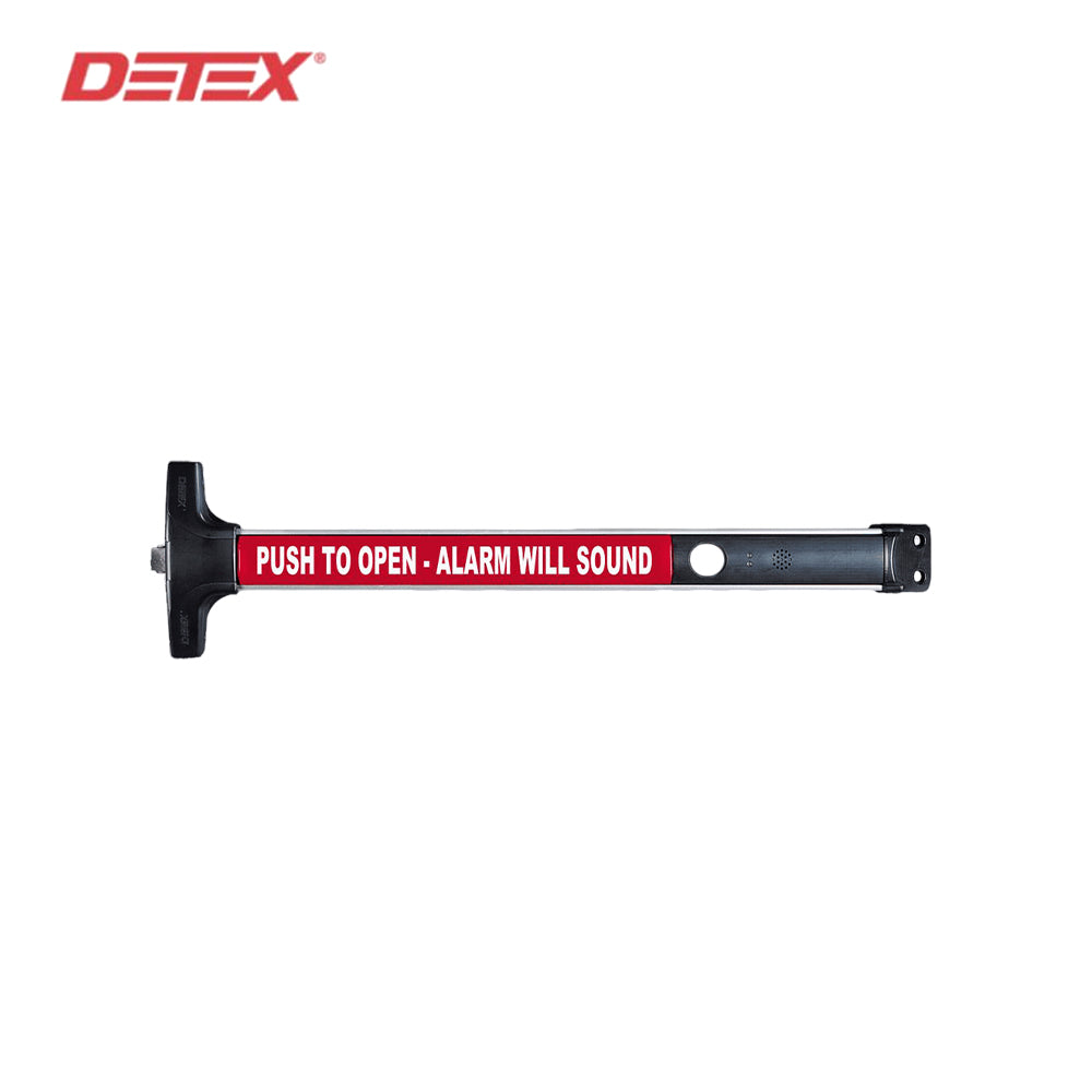 Detex - V40 Value Series Delayed Egress Wide Stile Rim Exit Device with 99 Strike and 3 Ft Flex Conduit Kit