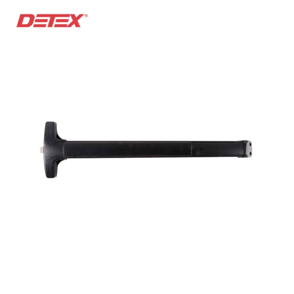 Detex - V40-EXXW-LD-BLK-711-99-48 - Value Series Wide Stile Rim Exit Device - Less Dogging - 48 - Satin Black Anodized Aluminum