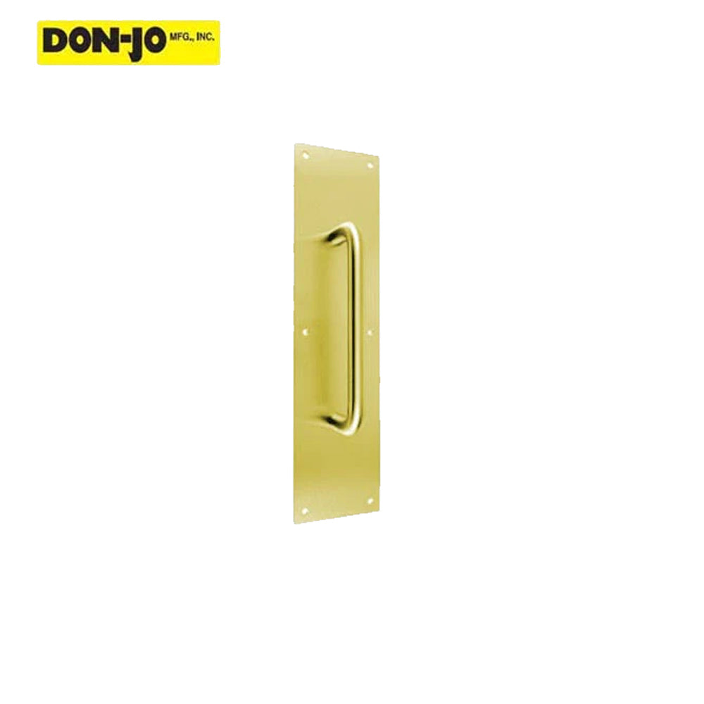Don-Jo - 7011-605 - Pull Plate 3-1/2 Width and by 15 Length with 5-1/2 CTC - 605 (Bright Brass Finish)