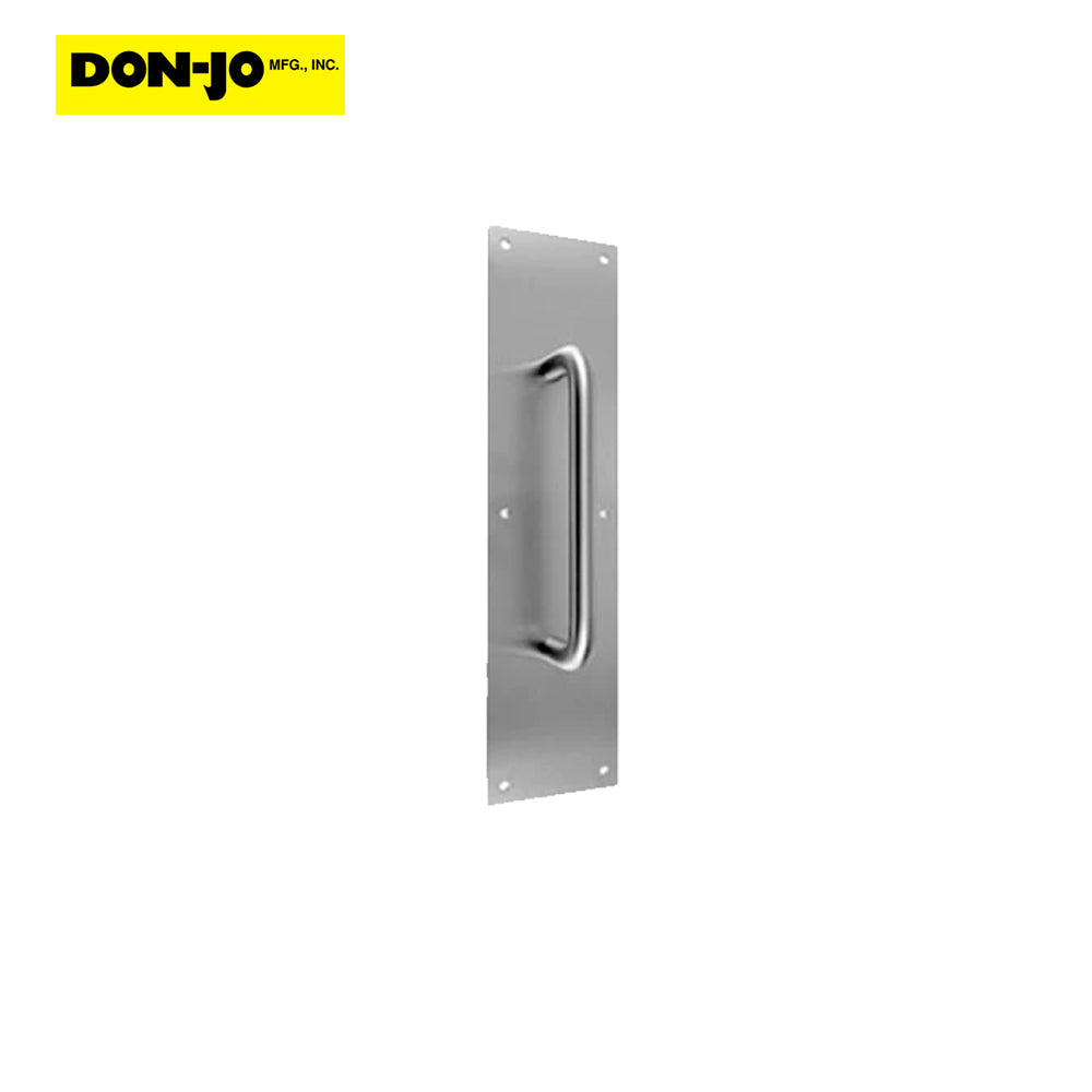 Don-Jo - 7115-628 - Pull Plate 4 Width and 16 Length with 6 CTC - 628 (Satin Aluminum Clear Anodized Finish)