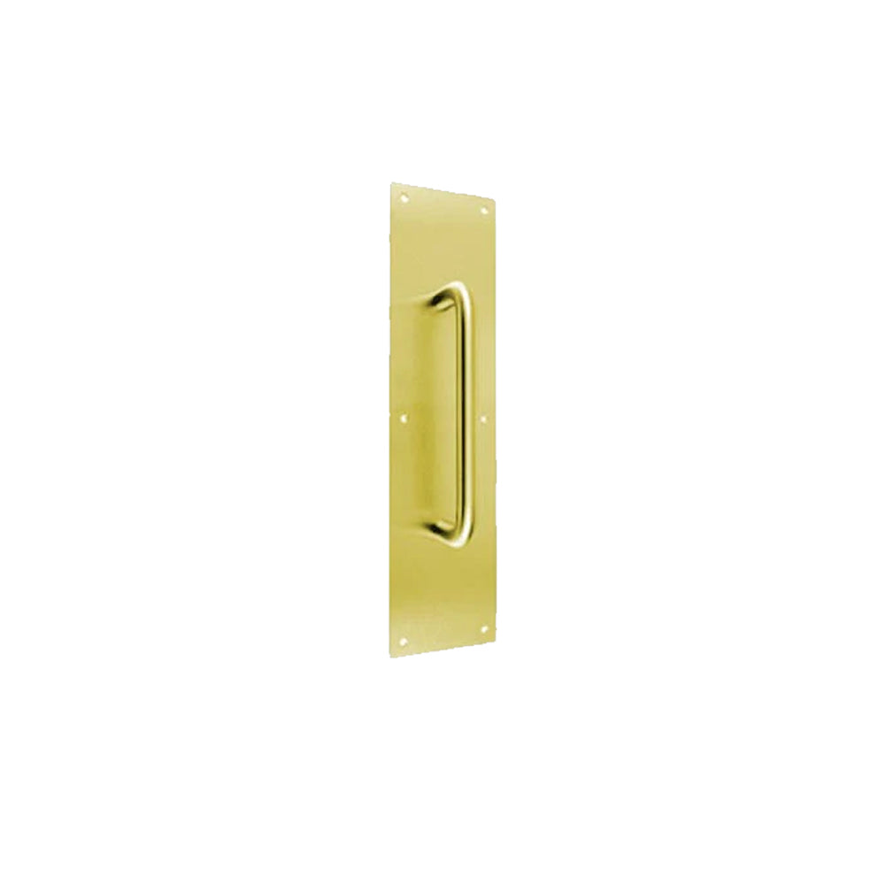 Don-Jo - 7116-605 - Pull Plate 4 Width and 16 Length with 8 CTC - 605 (Bright Brass Finish)
