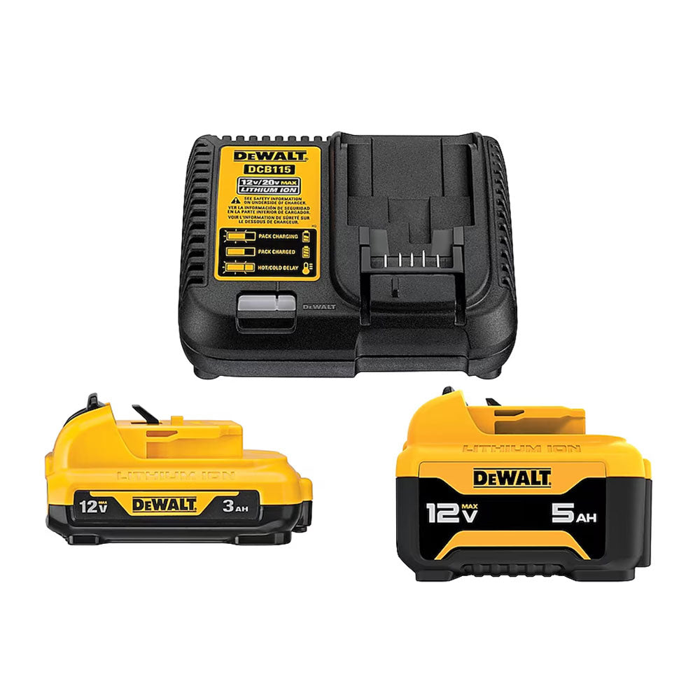 DEWALT - DCB135C - Lithium Ion 3Ah and 5Ah Batteries - 12V Starter Kit with Charger