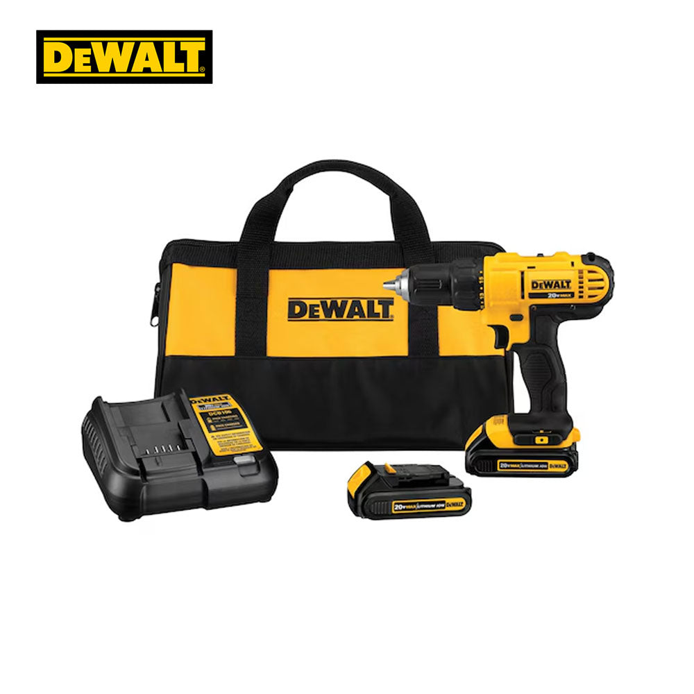 DEWALT - DCD771C2 - Compact Cordless Drill/Driver Kit 20V Max - Two Batteries and Charger Included