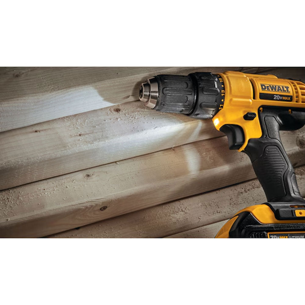 DEWALT - DCD771C2 - Compact Cordless Drill/Driver Kit 20V Max - Two Batteries and Charger Included