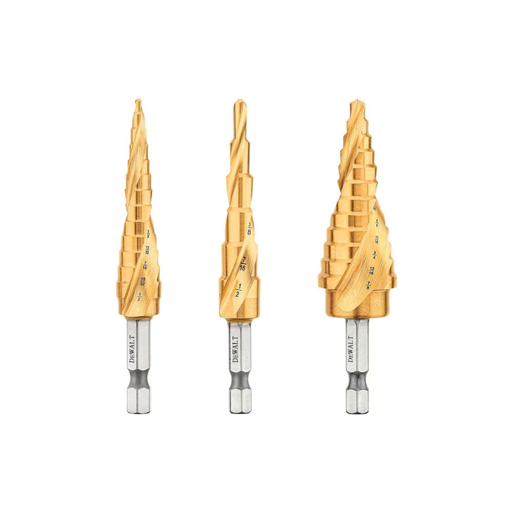 DEWALT - DWA1790IR - Impact Ready Titanium Nitride Coating Step Drill Bit Set (3 Pcs)