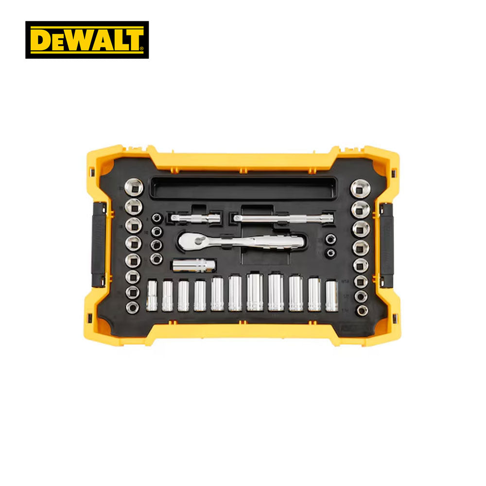 DEWALT - DWMT45400 - Socket Set with Toughsystem 2.0 Tray and Lid - 3/8" Drive (37 Pcs)