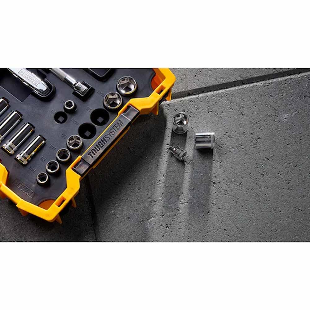 DEWALT - DWMT45400 - Socket Set with Toughsystem 2.0 Tray and Lid - 3/8" Drive (37 Pcs)