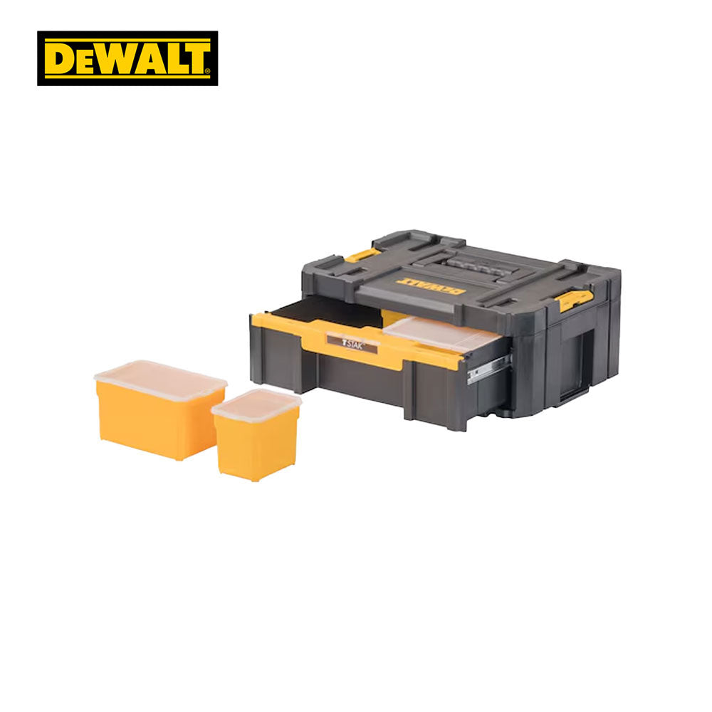 DEWALT - DWST17803 - TSTAK III Single Deep Drawer - Heavy Duty Latches - Removable Compartments for Small Tools and Accessories