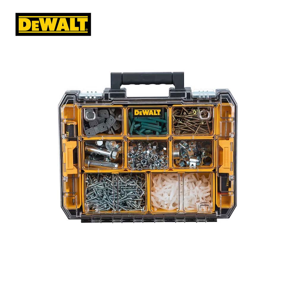 DEWALT - DWST17805 - TSTAK V Organizer with Clear Lid - Small Parts Tool Box - Removable Compartments