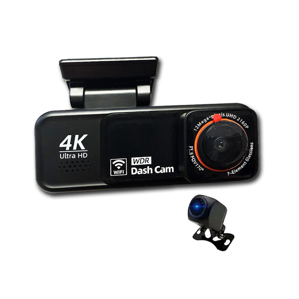 ECS AUTO PARTS - A8 - Car Dash Cam - 4K and 2K Lens - GPS - Wifi Video Recorder - BSD
