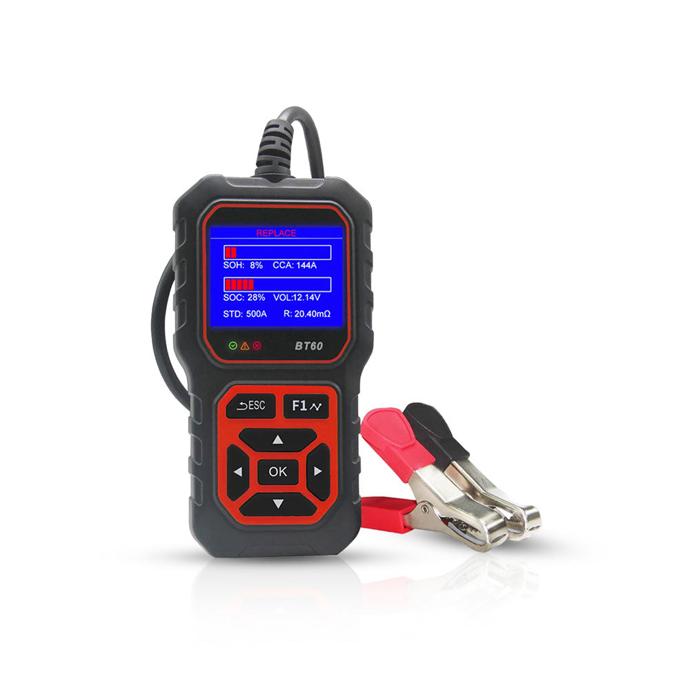 ECS AUTO PARTS BT60 Battery Tester 6V, 12V, 24V Car Digital Battery Analyzer Tool