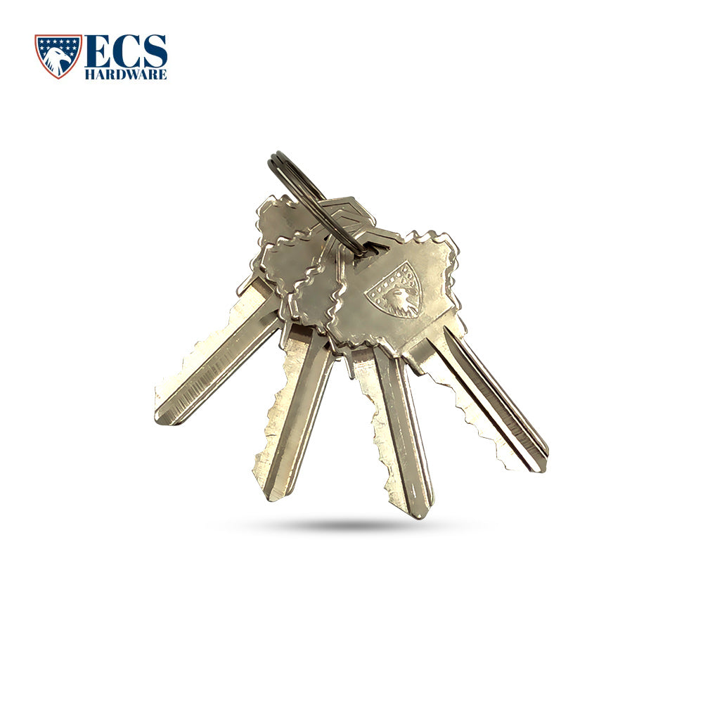 ECS HARDWARE - Durable Combo Lockset w/ Single Knob & Deadbolt - Entrance - Stainless Steel - Grade 3 (SC1)