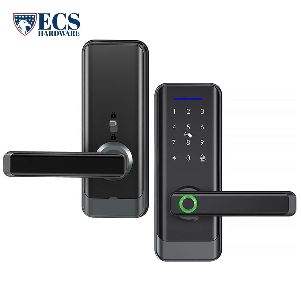 ECS HARDWARE - A233 Smart Door Lock with Fingerprint Reader and Levers