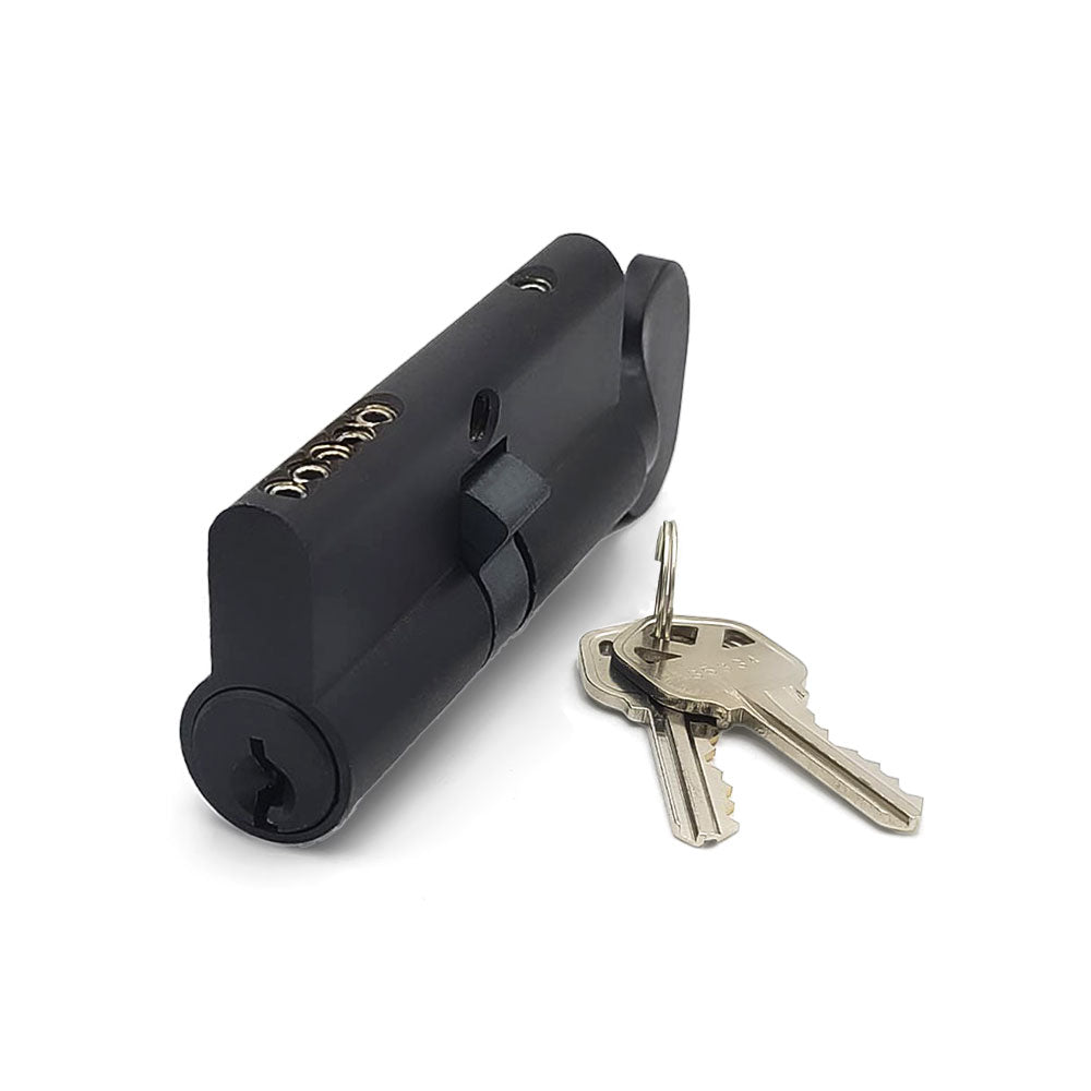 ECS HARDWARE - Durable Premium Profile Cylinder Single Sided Thumb Turn - Keyed Alike (KA10) - Kwikset KW1 Keyway - US10B - Dark Oxidized Satin Bronze Oil Rubbed (613)