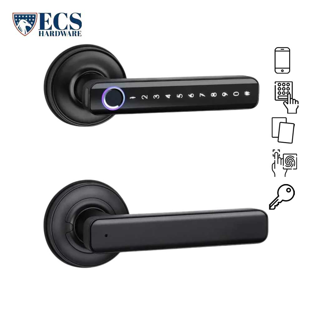 ECS HARDWARE - H168 Smart Door Lock with Fingerprint Reader on Lever