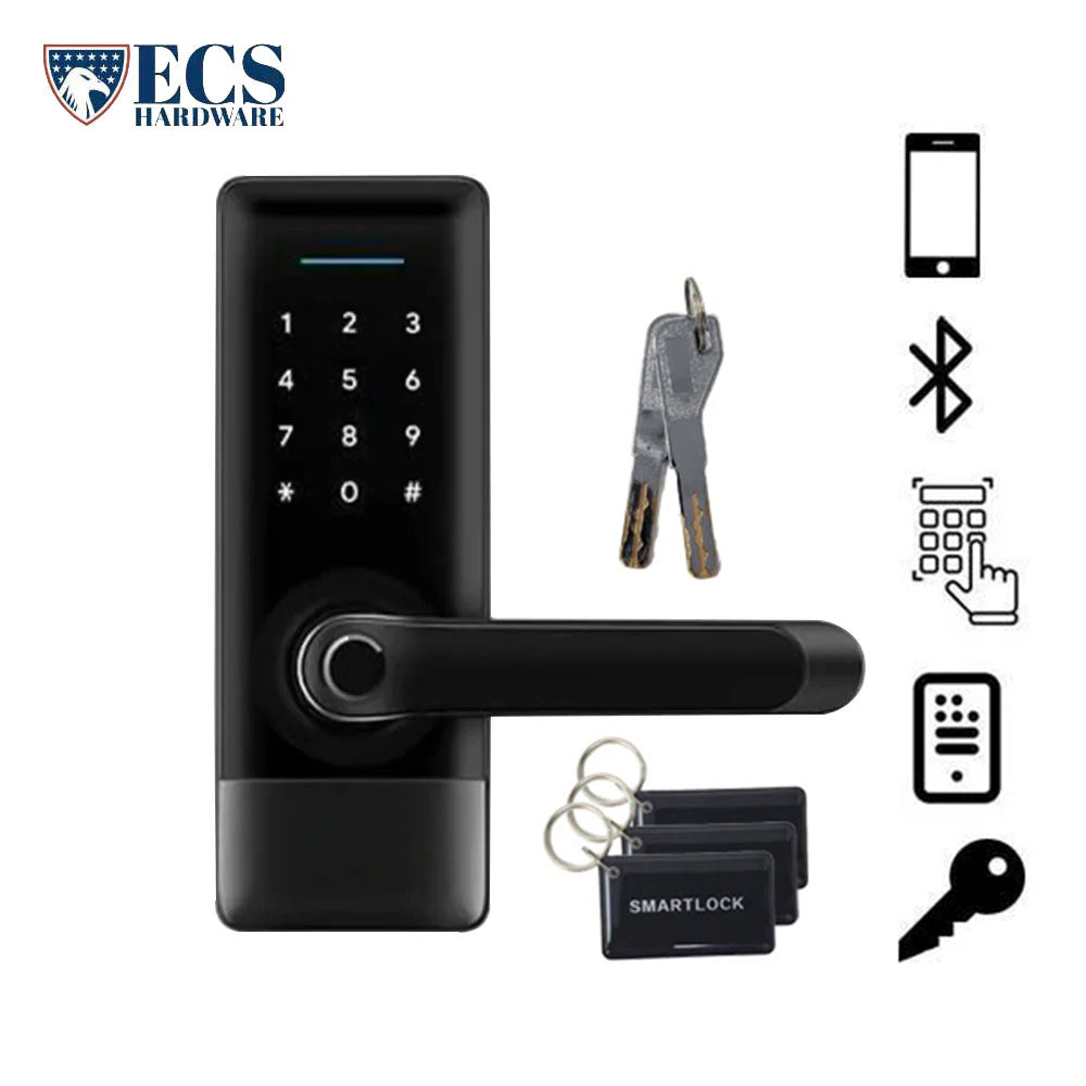 ECS HARDWARE - H1B-WIP65 - Premium Electronic Keyless Smart Entry Lock with Smart Lever