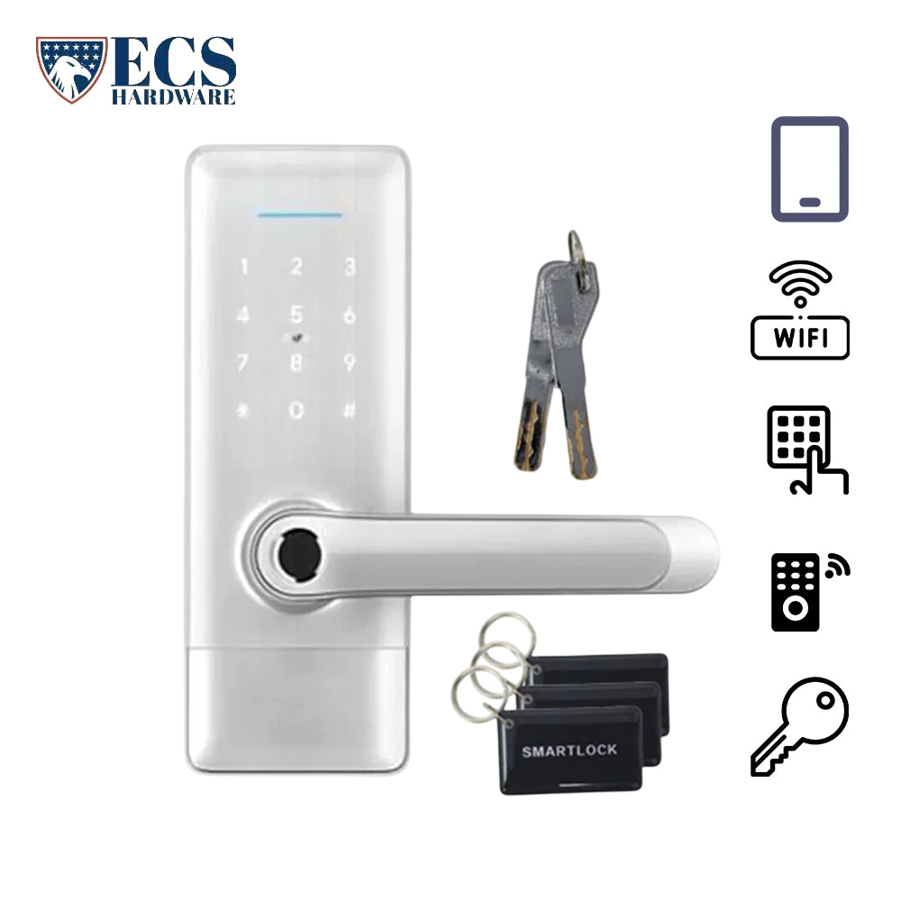 ECS HARDWARE - H1B-WIP65 - Premium Electronic Keyless Smart Entry Lock with Smart Lever
