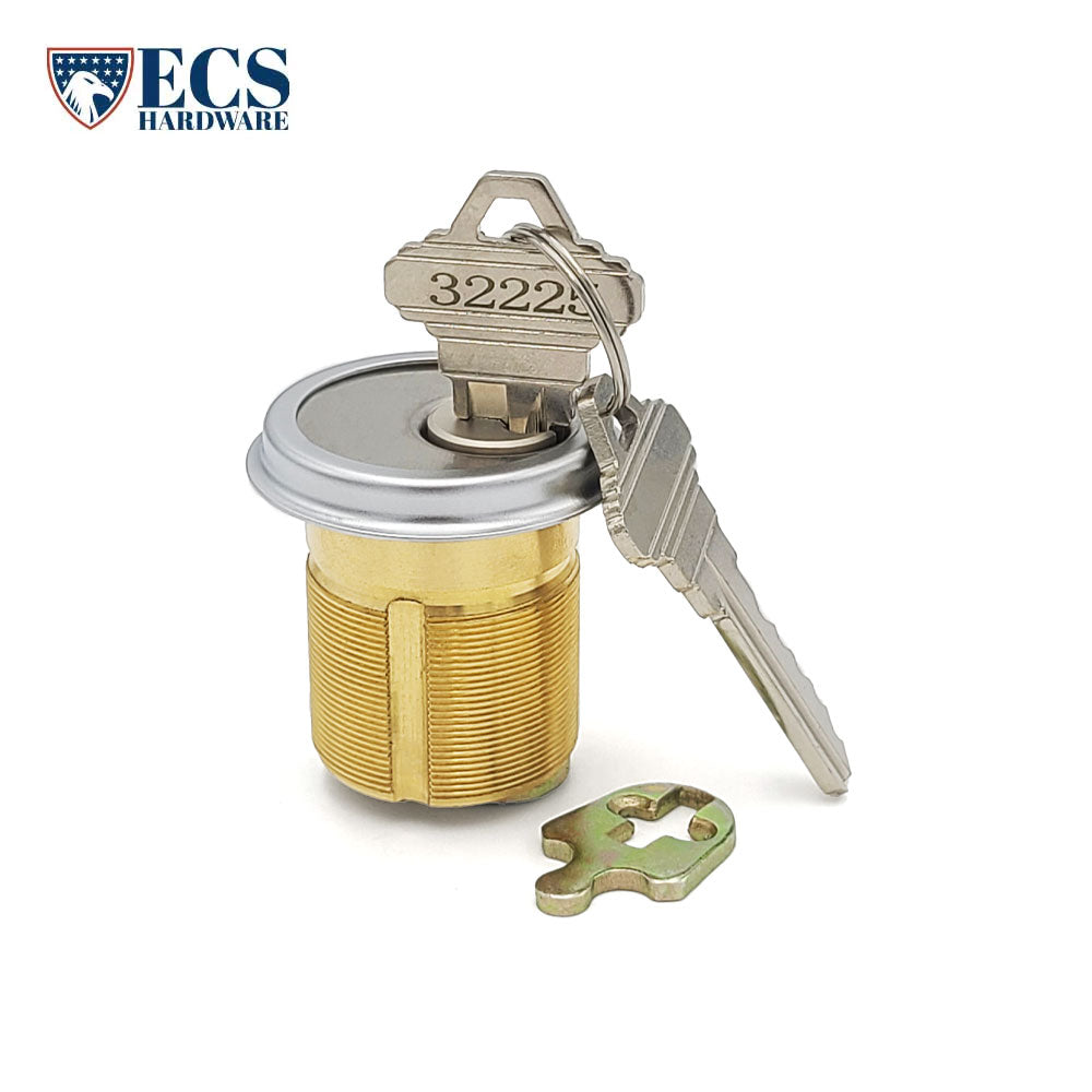 ECS HARDWARE - Durable Premium Mortise Cylinder - 1-1/2" 26D Satin Chrome SC1