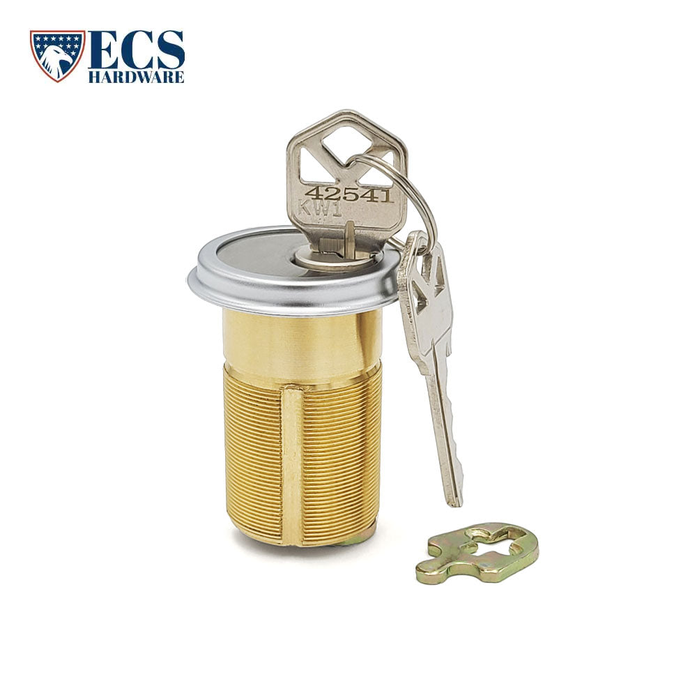 ECS HARDWARE - Durable Premium Mortise Cylinder - 2" 26D Satin Chrome KW1