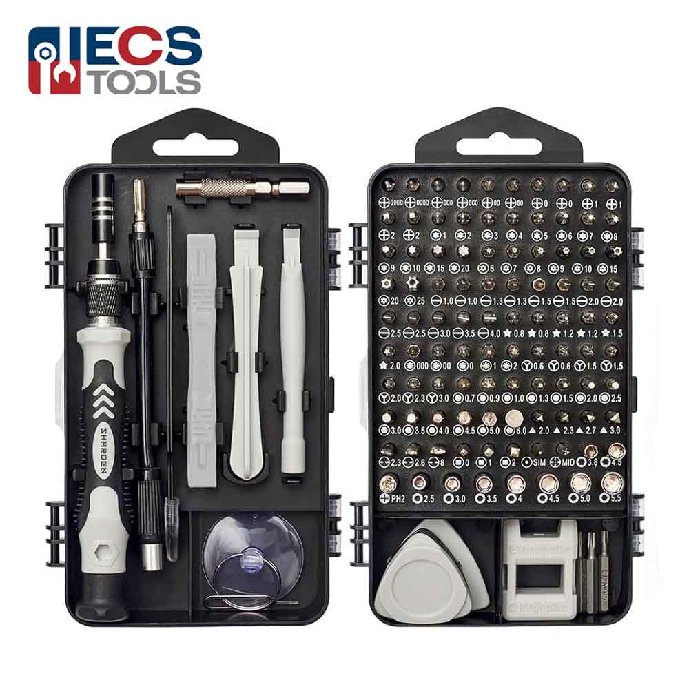 ECS TOOLS - MT-T122 - 122 in 1 Magnetic Screwdriver Set with Flexible Shaft Extension Rod