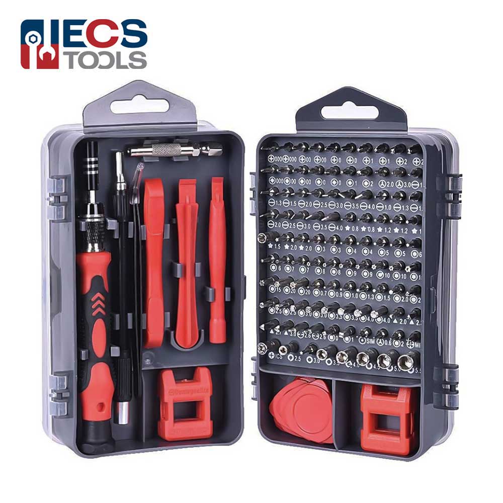 ECS TOOLS - MT-T122 - 122 in 1 Magnetic Screwdriver Set with Flexible Shaft Extension Rod