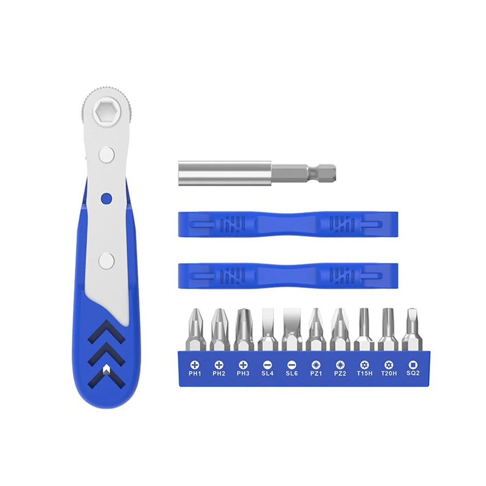 ECS TOOLS - MT-T7314 - 14 in 1 Blue Ratchet Wrench Set