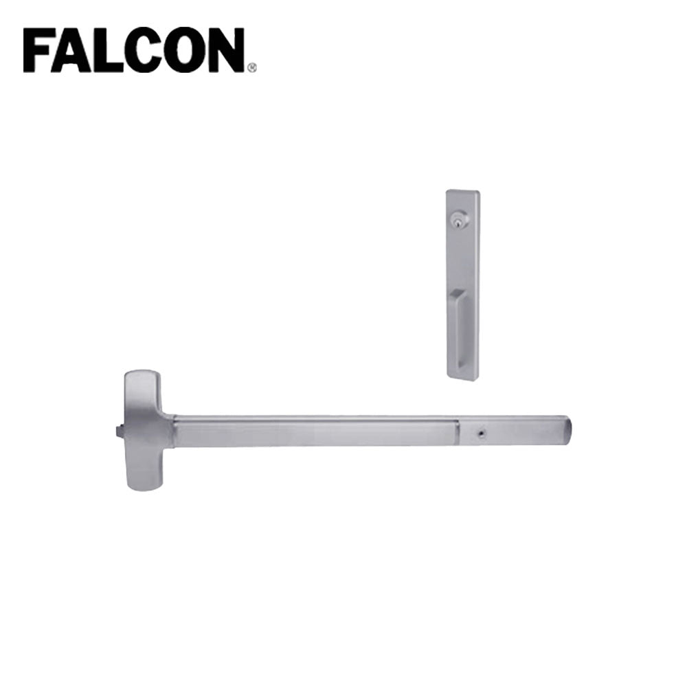 Falcon 25-R-NL 25 Series Rim Exit 36" Device with 512 Night Latch Trim - 626 (Satin Chrome)