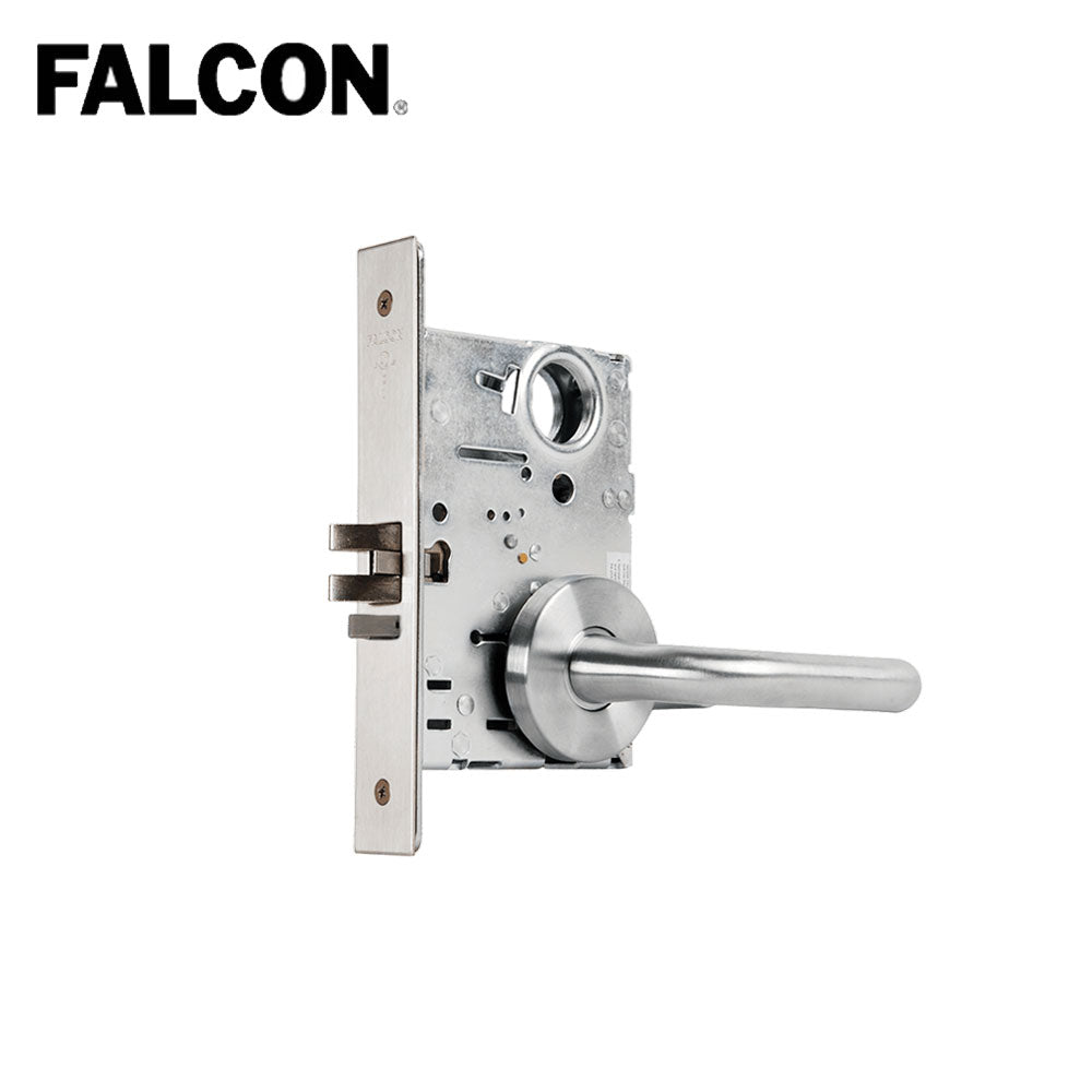 Falcon MA581L Mortise Lock Storeroom with Sutro Lever and Gala Rose - Less Cylinder - Grade 1 - 626 (Satin Chrome)