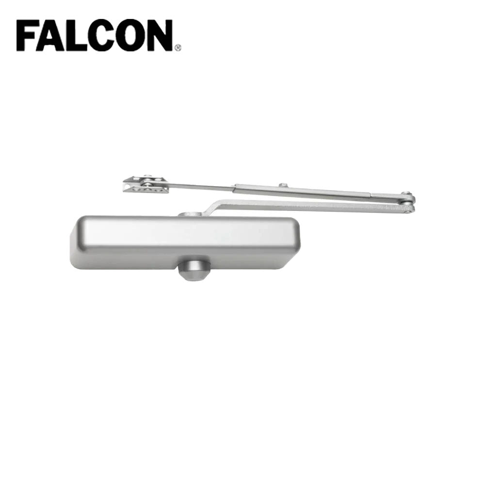 Falcon - SC61A - Light-Medium Duty Closer SLIM Cover with PA Bracket - 689 (Aluminum Painted)